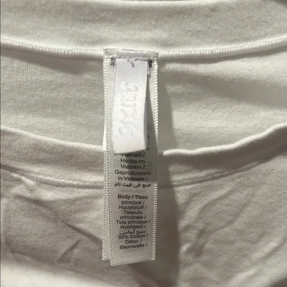 SKIMS Cream Fitted Cut Out Short Sleeve Tee - Picture 3 of 4